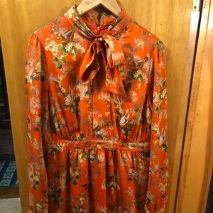 Long sleeve high neck mini dress